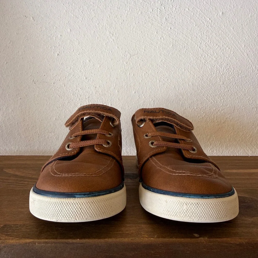 Nautica Berrian Toddler Brown Casual Sneakers Hook Loop Size 12